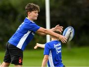 18 August 2021; Ben Gaughran, age 12, in action during the Bank of Ireland Leinster Rugby Summer Camp at DLSP RFC in Kilternan, Dublin. Photo by Matt Browne/Sportsfile