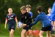 18 August 2021; Zach Shannon, age 12, in action during the Bank of Ireland Leinster Rugby Summer Camp at DLSP RFC in Kilternan, Dublin. Photo by Matt Browne/Sportsfile
