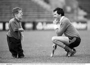 27 August 1992; Journalist Enda McEvoy interviews Ger Fitzgerald during a Cork senior hurling press night at Páirc Uí Chaoimh in Cork ahead of their All-Ireland Senior Hurling Championship Final against Kilkenny on Sunday, 6 September at Croke Park in Dublin. Photo by Ray McManus/Sportsfile