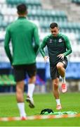 18 August 2021; Aaron Greene during a Shamrock Rovers training session at A. Le Coq Arena in Tallinn, Estonia. Photo by Eóin Noonan/Sportsfile