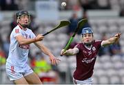 18 August 2021; Eoin Downey of Cork in action against Niall Collins of Galway during the GAA Hurling All-Ireland U20 Championship Final match between Cork and Galway at Semple Stadium in Thurles, Tipperary. Photo by Piaras Ó Mídheach/Sportsfile