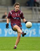 15 August 2021; Lucy Power of Westmeath during the TG4 All-Ireland Senior Ladies Football Championship Semi-Final match between Kildare and Westmeath at Parnell Park in Dublin. Photo by Brendan Moran/Sportsfile