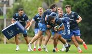 19 August 2021; Michael Alaalatoa is tackled by Conor O'Brien during Leinster Rugby squad training at UCD in Dublin. Photo by Brendan Moran/Sportsfile