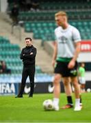 19 August 2021; Shamrock Rovers manager Stephen Bradley before the UEFA Europa Conference League play-off first leg match between Flora Tallinn and Shamrock Rovers at A. Le Coq Arena in Tallinn, Estonia Photo by Eóin Noonan/Sportsfile