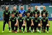 19 August 2021; The Shamrock Rovers Team before the UEFA Europa Conference League play-off first leg match between Flora Tallinn and Shamrock Rovers at A. Le Coq Arena in Tallinn, Estonia Photo by Eóin Noonan/Sportsfile