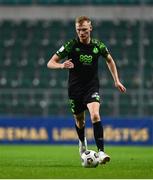19 August 2021; Liam Scales of Shamrock Rovers during the UEFA Europa Conference League play-off first leg match between Flora Tallinn and Shamrock Rovers at A. Le Coq Arena in Tallinn, Estonia Photo by Eóin Noonan/Sportsfile