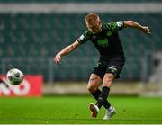 19 August 2021; Liam Scales of Shamrock Rovers during the UEFA Europa Conference League play-off first leg match between Flora Tallinn and Shamrock Rovers at A. Le Coq Arena in Tallinn, Estonia Photo by Eóin Noonan/Sportsfile