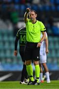 19 August 2021; Referee Yevhenii Aranovskiy during the UEFA Europa Conference League play-off first leg match between Flora Tallinn and Shamrock Rovers at A. Le Coq Arena in Tallinn, Estonia Photo by Eóin Noonan/Sportsfile