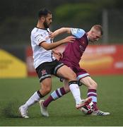 20 August 2021; Mark Doyle of Drogheda United in action against Ben Amar of Dundalk during the SSE Airtricity League Premier Division match between Dundalk and Drogheda United at Oriel Park in Dundalk, Louth. Photo by Stephen McCarthy/Sportsfile