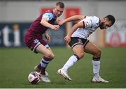 20 August 2021; Mark Doyle of Drogheda United in action against Ben Amar of Dundalk during the SSE Airtricity League Premier Division match between Dundalk and Drogheda United at Oriel Park in Dundalk, Louth. Photo by Stephen McCarthy/Sportsfile