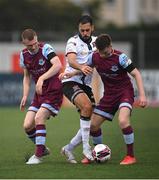 20 August 2021; Conor Kane, right, and Mark Doyle of Drogheda United in action against Ben Amar of Dundalk during the SSE Airtricity League Premier Division match between Dundalk and Drogheda United at Oriel Park in Dundalk, Louth. Photo by Stephen McCarthy/Sportsfile