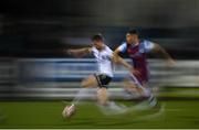 20 August 2021; Sam Stanton of Dundalk in action against Luke Heeney of Drogheda United during the SSE Airtricity League Premier Division match between Dundalk and Drogheda United at Oriel Park in Dundalk, Louth. Photo by Stephen McCarthy/Sportsfile