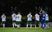 20 August 2021; Cabinteely players applaud the supporters after the drawn SSE Airtricity League First Division match between Cabinteely and Cork City at Stradbrook in Dublin. Photo by Piaras Ó Mídheach/Sportsfile