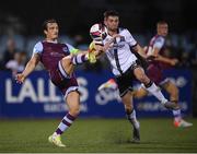 20 August 2021; James Brown of Drogheda United in action against Sam Stanton of Dundalk during the SSE Airtricity League Premier Division match between Dundalk and Drogheda United at Oriel Park in Dundalk, Louth. Photo by Stephen McCarthy/Sportsfile