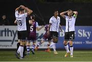 20 August 2021; Andy Boyle and his Dundalk team-mates react to a missed opportunity on goal during the SSE Airtricity League Premier Division match between Dundalk and Drogheda United at Oriel Park in Dundalk, Louth. Photo by Stephen McCarthy/Sportsfile