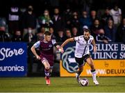 20 August 2021; Ben Amar of Dundalk in action against Conor Kane of Drogheda United during the SSE Airtricity League Premier Division match between Dundalk and Drogheda United at Oriel Park in Dundalk, Louth. Photo by Stephen McCarthy/Sportsfile