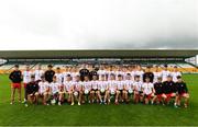 21 August 2021; The Tyrone team before the 2021 Electric Ireland GAA Football All-Ireland Minor Championship Semi-Final match between Cork and Tyrone at Bord Na Mona O'Connor Park in Tullamore, Offaly. Photo by Matt Browne/Sportsfile