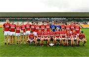 21 August 2021; The Cork team before the 2021 Electric Ireland GAA Football All-Ireland Minor Championship Semi-Final match between Cork and Tyrone at Bord Na Mona O'Connor Park in Tullamore, Offaly. Photo by Matt Browne/Sportsfile