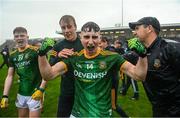 21 August 2021; Oisín Ó Murchu of Meath celebrates after the 2021 Electric Ireland GAA Football All-Ireland Minor Championship Semi-Final match between Meath and Sligo at Kingspan Breffni in Cavan. Photo by Ramsey Cardy/Sportsfile