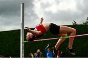 21 August 2021; Ashleigh Mcardle of Lifford Strabane AC, Donegal, competing in the Girl's U16 Pentathlon during day one of the Irish Life Health Children’s Games, U12-U13 T&F Championships & U14-16 and Youth Combined Events at Tullamore Harriers Stadium in Tullamore, Offaly. Photo by Eóin Noonan/Sportsfile