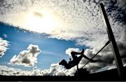 21 August 2021; Conor Penny of Craughwell AC, Galway, competing in the Boy's U14 Pentathlon during day one of the Irish Life Health Children’s Games, U12-U13 T&F Championships & U14-16 and Youth Combined Events at Tullamore Harriers Stadium in Tullamore, Offaly. Photo by Eóin Noonan/Sportsfile