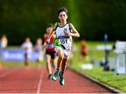 21 August 2021; Patrick Ruane of Moy Valley AC, Mayo, competing in the Boy's U11 600m during day one of the Irish Life Health Children’s Games, U12-U13 T&F Championships & U14-16 and Youth Combined Events at Tullamore Harriers Stadium in Tullamore, Offaly. Photo by Eóin Noonan/Sportsfile