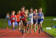 21 August 2021; Athletes competing in the Boy's U11 600m during day one of the Irish Life Health Children’s Games, U12-U13 T&F Championships & U14-16 and Youth Combined Events at Tullamore Harriers Stadium in Tullamore, Offaly. Photo by Eóin Noonan/Sportsfile