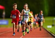 21 August 2021; Jack Hibbitt of Craughwell AC, Mayo, competing in the Boy's U9 500m during day one of the Irish Life Health Children’s Games, U12-U13 T&F Championships & U14-16 and Youth Combined Events at Tullamore Harriers Stadium in Tullamore, Offaly. Photo by Eóin Noonan/Sportsfile