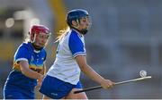 21 August 2021; Shona Curran of Waterford in action against Aoife McGrath of Tipperary during the All-Ireland Senior Camogie Championship Quarter-Final match between Tipperary and Waterford at Páirc Uí Chaoimh in Cork. Photo by Piaras Ó Mídheach/Sportsfile