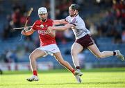 21 August 2021; David Cremin of Cork in action against Michael Power of Galway during the 2021 Electric Ireland GAA Hurling All-Ireland Minor Championship Final match between Cork and Galway at Semple Stadium in Thurles, Tipperary. Photo by Stephen McCarthy/Sportsfile