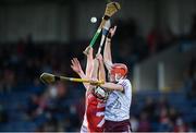 21 August 2021; Oisin Lohan, right, and Michael Power of Galway in action against Timmy Wilk of Cork during the 2021 Electric Ireland GAA Hurling All-Ireland Minor Championship Final match between Cork and Galway at Semple Stadium in Thurles, Tipperary. Photo by Stephen McCarthy/Sportsfile