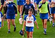 21 August 2021; Niamh Rockett of Waterford leaves the field dejected after her side's defeat in the All-Ireland Senior Camogie Championship Quarter-Final match between Tipperary and Waterford at Páirc Uí Chaoimh in Cork. Photo by Piaras Ó Mídheach/Sportsfile