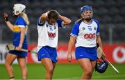 21 August 2021; Waterford players Niamh Rockett, left, and Claire Whyte after their side's defeat in the All-Ireland Senior Camogie Championship Quarter-Final match between Tipperary and Waterford at Páirc Uí Chaoimh in Cork. Photo by Piaras Ó Mídheach/Sportsfile