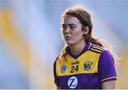 21 August 2021; Aoife Guiney of Wexford leaves the pitch after her side's defeat in the All-Ireland Senior Camogie Championship quarter-final match between Kilkenny and Wexford at Páirc Uí Chaoimh in Cork. Photo by Piaras Ó Mídheach/Sportsfile