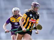 21 August 2021; Aoife Prendergast of Kilkenny in action against Linda Bolger of Wexford during the All-Ireland Senior Camogie Championship quarter-final match between Kilkenny and Wexford at Páirc Uí Chaoimh in Cork. Photo by Piaras Ó Mídheach/Sportsfile