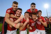 21 August 2021; Cork players celebrate after their victory in the 2021 Electric Ireland GAA Hurling All-Ireland Minor Championship Final match between Cork and Galway at Semple Stadium in Thurles, Tipperary. Photo by Stephen McCarthy/Sportsfile