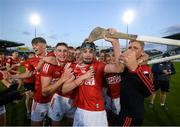 21 August 2021; Kyle Wallace and his Cork team-mates celebrate following the 2021 Electric Ireland GAA Hurling All-Ireland Minor Championship Final match between Cork and Galway at Semple Stadium in Thurles, Tipperary. Photo by Stephen McCarthy/Sportsfile