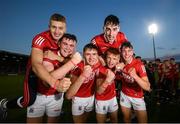 21 August 2021; Cork players celebrate following the 2021 Electric Ireland GAA Hurling All-Ireland Minor Championship Final match between Cork and Galway at Semple Stadium in Thurles, Tipperary. Photo by Stephen McCarthy/Sportsfile
