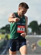 21 August 2021; David O’Keefe of Togher AC, Cork, representing Ireland, celebrates finishing third in the men's 100 kilometre race, at the Irish National 50 kilometre and 100 kilometre Championships, incorporating the Anglo Celtic Plate, at Mondello Park in Naas, Kildare. Photo by Brendan Moran/Sportsfile
