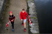 22 August 2021; Cork supporters Paul, aged 7, left, and Evan Cleary, aged 11, from Dromahane, before the GAA Hurling All-Ireland Senior Championship Final match between Cork and Limerick in Croke Park, Dublin. Photo by Ramsey Cardy/Sportsfile