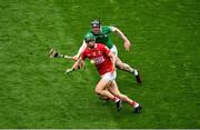 22 August 2021; Séamus Harnedy of Cork in action against Declan Hannon of Limerick during the GAA Hurling All-Ireland Senior Championship Final match between Cork and Limerick in Croke Park, Dublin. Photo by Daire Brennan/Sportsfile