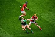 22 August 2021; Cian Lynch of Limerick in action against Niall O’Leary of Cork during the GAA Hurling All-Ireland Senior Championship Final match between Cork and Limerick in Croke Park, Dublin. Photo by Daire Brennan/Sportsfile