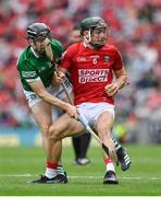 22 August 2021; Mark Coleman of Cork in action against Graeme Mulcahy of Limerick during the GAA Hurling All-Ireland Senior Championship Final match between Cork and Limerick in Croke Park, Dublin. Photo by Brendan Moran/Sportsfile