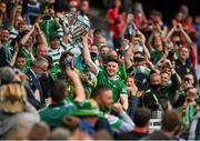 22 August 2021; Limerick captain Declan Hannon lifts the Liam MacCarthy Cup after the GAA Hurling All-Ireland Senior Championship Final match between Cork and Limerick in Croke Park, Dublin. Photo by Harry Murphy/Sportsfile