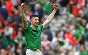 22 August 2021; Declan Hannon of Limerick celebrates at the final whistle of the GAA Hurling All-Ireland Senior Championship Final match between Cork and Limerick in Croke Park, Dublin. Photo by Harry Murphy/Sportsfile