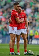 22 August 2021; Dejected brothers Eoin, left, and Alan Cadogan of Cork after the GAA Hurling All-Ireland Senior Championship Final match between Cork and Limerick in Croke Park, Dublin. Photo by Brendan Moran/Sportsfile