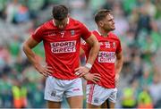 22 August 2021; Dejected brothers Eoin, left, and Alan Cadogan of Cork after the GAA Hurling All-Ireland Senior Championship Final match between Cork and Limerick in Croke Park, Dublin. Photo by Brendan Moran/Sportsfile