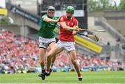 22 August 2021; Seamus Harnedy of Cork in action against Diarmaid Byrnes of Limerick during the GAA Hurling All-Ireland Senior Championship Final match between Cork and Limerick in Croke Park, Dublin. Photo by Ramsey Cardy/Sportsfile