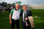 22 August 2021; Limerick manager John Kiely and businessman JP McManus after the GAA Hurling All-Ireland Senior Championship Final match between Cork and Limerick in Croke Park, Dublin. Photo by Stephen McCarthy/Sportsfile