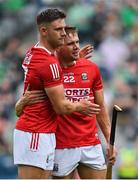 22 August 2021; A dejected Eon Cadogan, left, and his brother Alan after the GAA Hurling All-Ireland Senior Championship Final match between Cork and Limerick in Croke Park, Dublin. Photo by Brendan Moran/Sportsfile